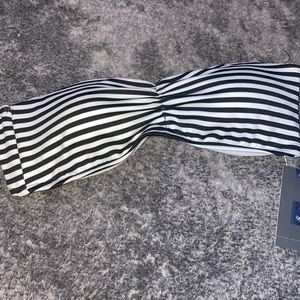 Black and white swimsuit top